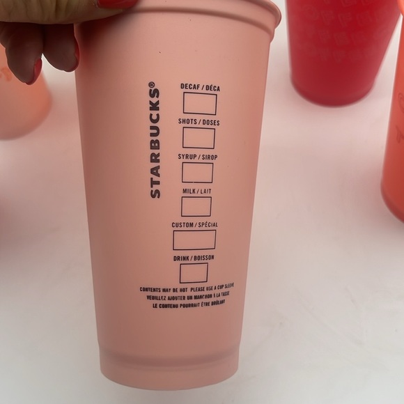 Starbucks 2019 Reusable Hot Cups & Lids 6 Pack Holiday Festive Phrases NEW - Picture 5 of 8